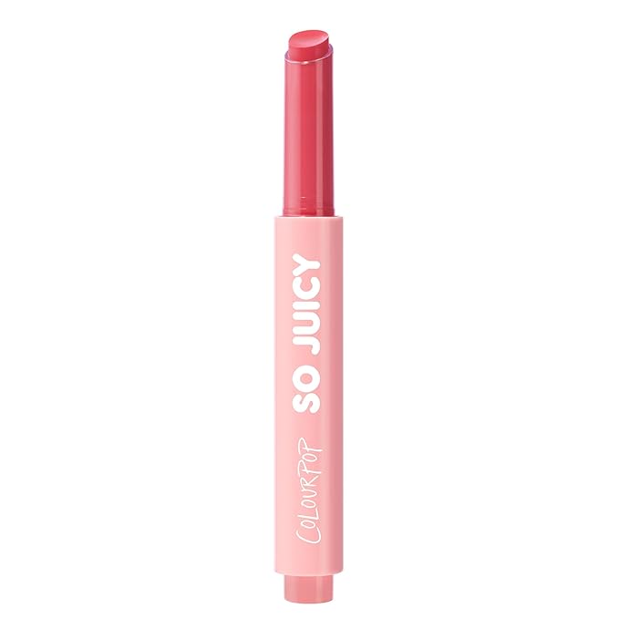 ColourPop So Juicy Plumping Lip Gloss Balm - Hydrating Lip Gloss & Balm Hybrid with Peptides - Non-Sticky Formula - Visibly Plumps Lips & Delivers Buildable Color - Guava Glaze (0.07 oz)