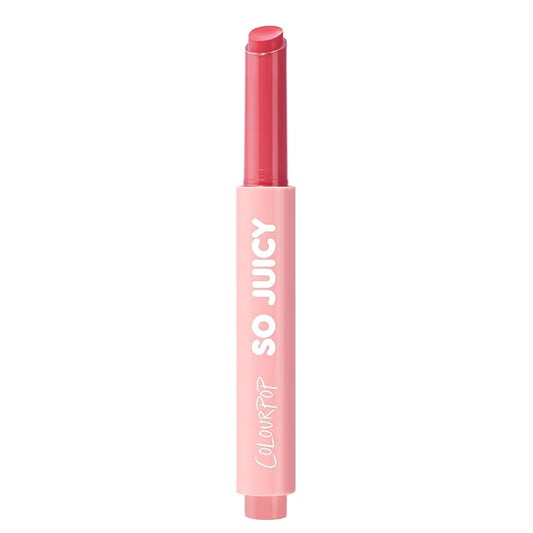ColourPop So Juicy Plumping Lip Gloss Balm - Hydrating Lip Gloss & Balm Hybrid with Peptides - Non-Sticky Formula - Visibly Plumps Lips & Delivers Buildable Color - Guava Glaze (0.07 oz)