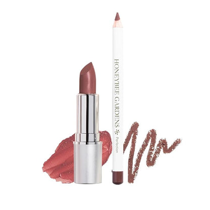 Honeybee Gardens Lip Liner + Lipstick Bundle, Swizzle + Perfection