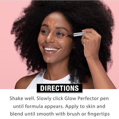 Neutrogena Healthy Skin Glow Perfector Pen, Lightweight Brightening Concealer Pen with Pro-Vitamin B5 & Vitamin E to Brighten Darkness & Dullness for a Natural, Radiant Highlight, Fair, .1 oz