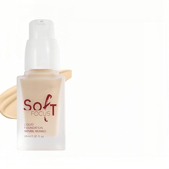 Full Coverage Foundation 10 Colors Natural Lightweight Smooth Creamy Foundation Long-lasting Longwear Matte Oil-Control Foundation (Color 02)