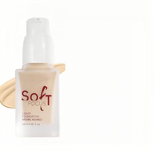 Full Coverage Foundation 10 Colors Natural Lightweight Smooth Creamy Foundation Long-lasting Longwear Matte Oil-Control Foundation (Color 02)