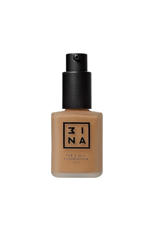 3INA The 3-In-1 Foundation 218 - Vegan Formula - Combination Of Primer, Concealer And Foundation - Medium Coverage - Natural Finish - Perfect For Covering Lines And Blemishes - Long Lasting - 1.01 Oz