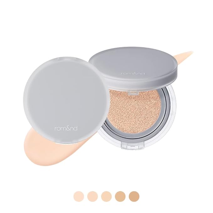 Rom&nd Nu Zero Cushion (05 Sand 25) Long Lasting, High Coverage, Semi Matte Finish, Flawless Complexion Without Cakey Face, Makeup Base and Fixer, Thinly Layered, Korean Cushion Foundation