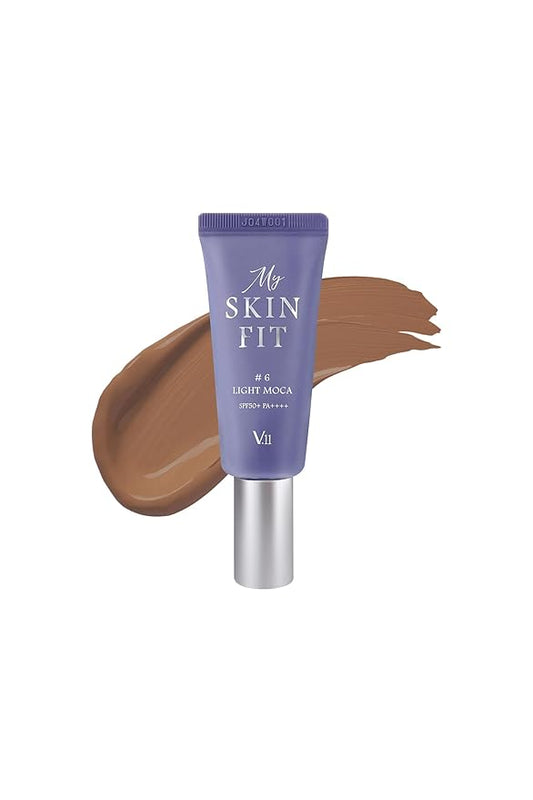 My Skin Fit BB Cream (Light Moca) Korean Blemish Balm Youthful Appearance with Adenosine & Collagen Booster 0.67 fl oz
