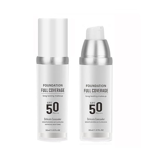Color Changing Foundation, Waterproof Moisturizing Foundation Makeup Base BB Cream Concealer Full Coverage Hides SPF 50 PA+++ Sunscreen Isolation Cream