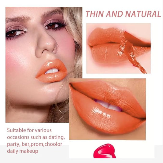 Lip Stain Peel Off, Long Lasting Matte Peel Off Lip Gloss, Waterproof and Transfer Proof lip Tint Stain, High Pigmented Lipstick Tattoo, Women Lip Makeup（#03）