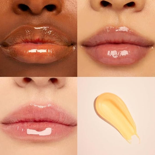 Lip Butter Balm Orange, Lip Staff enriched with Citrus Aurantium Dulcis Fruit Extract& Hyaluronic Acid Complex, Softening, Gloss Finish - Light weight for daily lip product