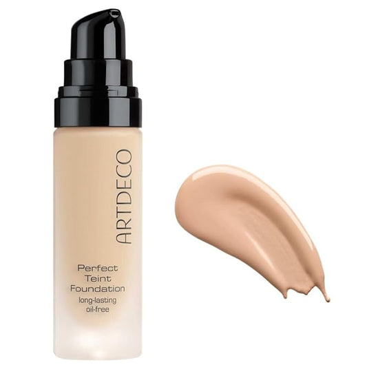 ARTDECO Perfect Teint Foundation - Warm Vanilla N°20 - Lightweight Liquid Formula - Medium to Full Coverage - Without Mask-Like Effect - Conceals Imperfections - Vegan Makeup - Hyaluron - 0.67 Fl Oz