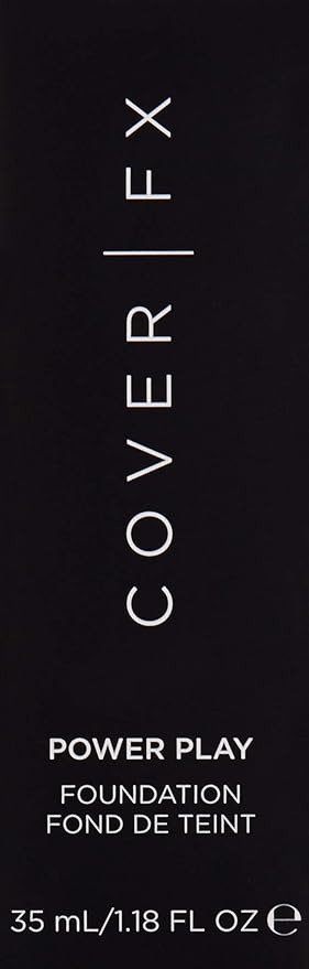 Cover FX Power Play Foundation: Full Coverage, Waterproof, Sweat-proof and Transfer-Proof Liquid Foundation For All Skin Types G100, 1.18 fl. oz. (Pack of 2)