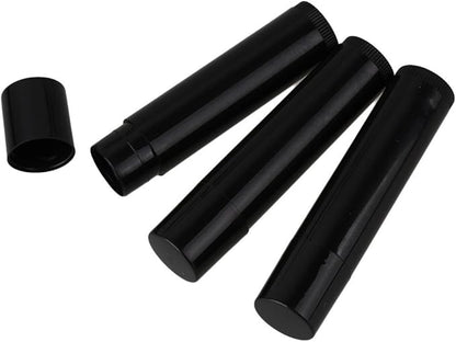 25Pcs 5G 5ML Empty Plastic Lip Balm Tubes Containers Lip Gloss Storage Container (Black)