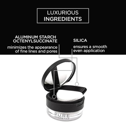 Picture Perfect Loose Setting Powder Makeup by Pure Cosmetics - Weightless Silica Face Makeup Powder - Anti-Aging Matte Face Powder for All Skin Types - Talc-Free, Paraben & Cruelty-Free, 4g/0.14oz