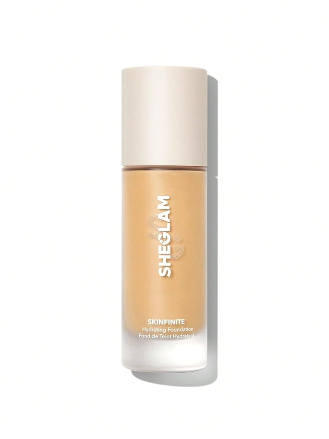 SHEGLAM Skinfinite Hydrating Foundation Flawless Dewy Foundation Hydrating Coverage Invisible Pore Concealer Pore-less Non-Greasy Lightweight Natural Soft Liquid Foundation-Bamboo