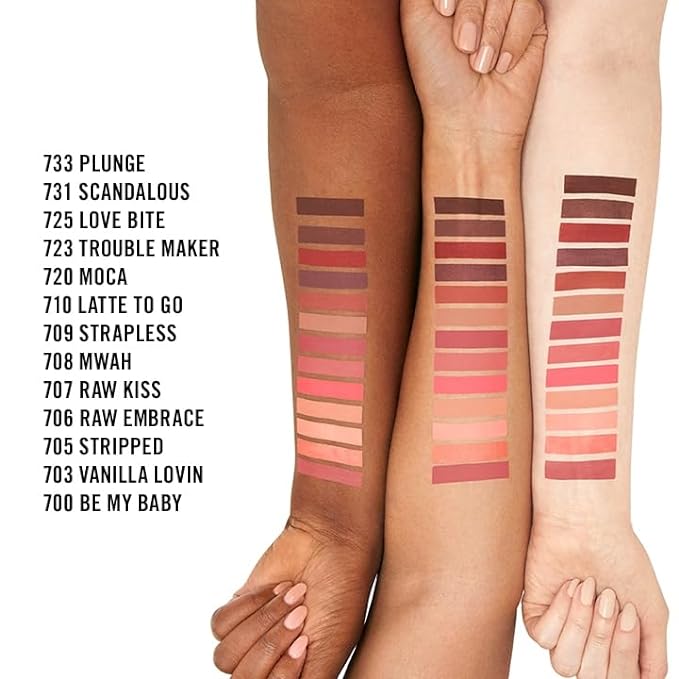 Rimmel London Stay Matte Liquid Lip Color with Full Coverage Kiss-Proof Waterproof Matte Lipstick Formula that Lasts 12 Hours - 210 Rose & Shine, .21oz