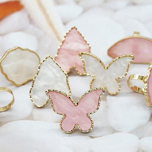 GSHLLO 2 Pcs Nail Art Palette Ring Nail Color Mixing Tray Nail Polishing Palette Makeup Foundation Mixing Plate with Finger Ring for Nail Salon Shop Heart