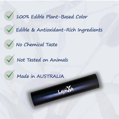 100% Plant-based Color Lipstick, Unique Formula, Natural + Moisturizing | Non-Toxic, All Food Ingredients, Antioxidant-rich, Natural Matte Vibrant Color, 4.4g/0.15oz (Cranberry color)