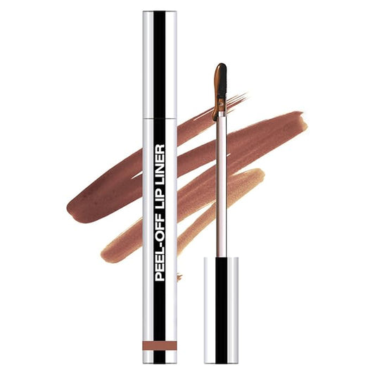 EMRYNE Matte Liquid Lip Gloss Stain - Emryne Lip Stain Peel Off, Brown Lip Stain, Moisturizing Long Lasting & Waterproof Transfer-Proof Lip Liner (#02, 1 Ounce (Pack of 1))