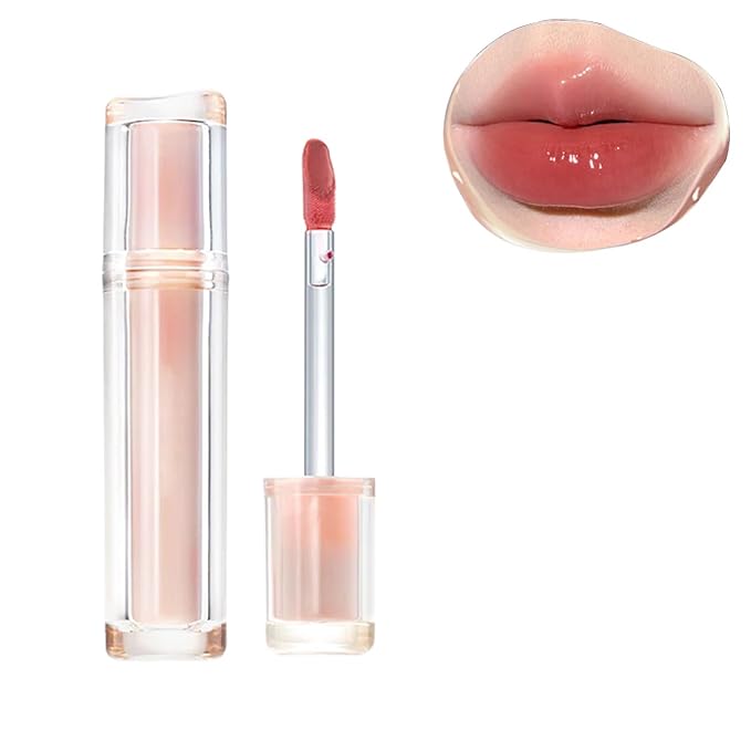 Ice Watery Lip Gloss, Iron Tinted Lip Tint, Jelly Hydrating Moisturizing Nonstick Tinted Gloss Oil (#N03 Guava)