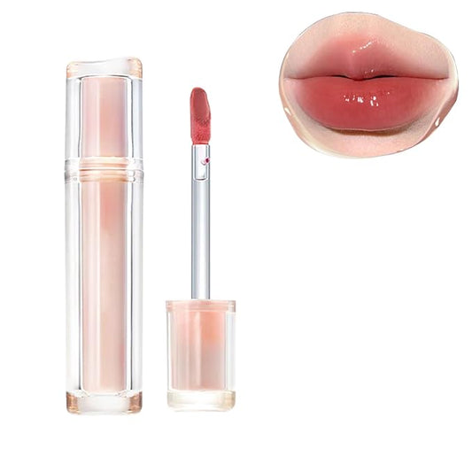 Ice Watery Lip Gloss, Iron Tinted Lip Tint, Jelly Hydrating Moisturizing Nonstick Tinted Gloss Oil (#N03 Guava)