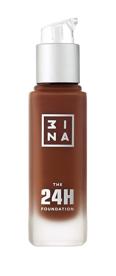 3INA The 24H Foundation 678-24H Long-Wearing Formula - Medium To High Buildable Coverage - Smooth Matte Finish - Expanded Shade Selection - Waterproof, Cruelty Free, Vegan Makeup - 1.01 Oz