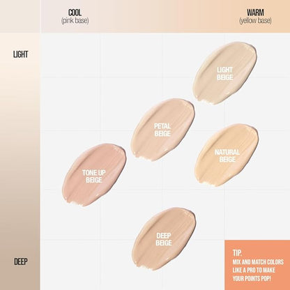 Idol Cover Concealer - Full Coverage, Lightweight, Sweat & Water Proof, Long-lasting, Lightweight, Conceales Dark Circles, Fine Lines, Redness, 0.22 Oz. (Y01 Light Beige, 0.22 Oz.)