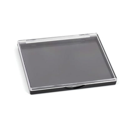 Empty Magnetic Eyeshadow Palette with Clear Top, Travel Makeup Organizer with 40Pcs Adhesive Metal Stickers For DIY Your Own Eyeshadow Lipstick Blush Powder (Small Palette - 4.8'' x 4'')