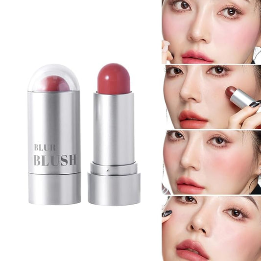 LAMUSELAND Cream Blush Stick, Multi Use Waterproof Natural Face Blush, Moisturize, Long-lasting, Pigmented & Blendable, Matte Makeup Blush Stick for Cheeks Eyes Lips (1, 04, M)