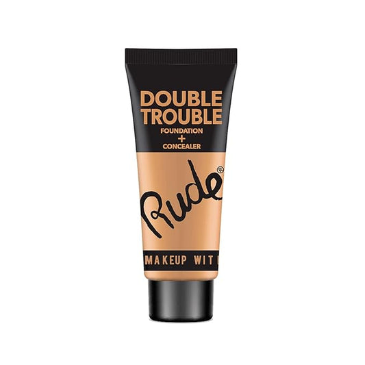 Rude - Double Trouble Foundation + Concealer - Cocoa