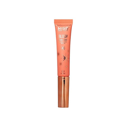 Professional Pearl Liquid Blush Beauty Wand, High Pigment Glow for Cheek, Eye & Lip, Non-Greasy Hydration Lightweight with Sponge-Tip Applicator (Bold Begonia)