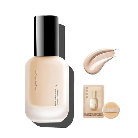 UODO Liquid Foundation - UODO Moisturizing Light Foundation/UODO Matte Long Lasting Foundation, UODO Foundation, Invisible Foundation Makeup Uodo, Uodo Maquillaje (Matte W02 Brighten)