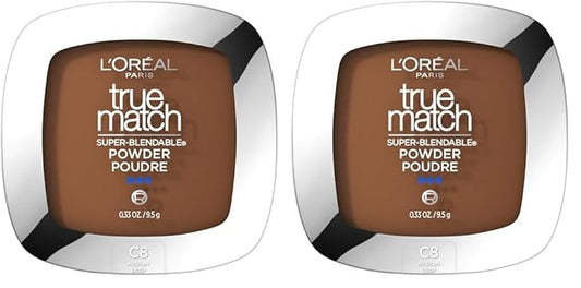 L’Oréal Paris True Match Super-Blendable Powder, Cocoa, 0.33 oz. (Pack of 2)