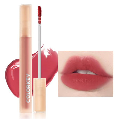COLORKEY Soft Matte Water Lip Tint, Matte Finishs, Long-Lasting, Moist Fit Without Stickiness, Moisturized, Waterproof, Liquid Lipstick, Nude lip color (O344 Blood Orange)