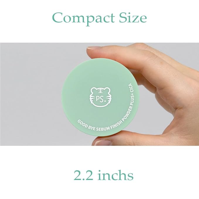 Goodbye Sebum Control Finish Powder 5g – Lightweight CICA Face & Hairline Powder for Oil Control and Long-Lasting Soft Matte Finish (CICA)