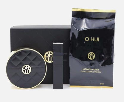 OhuiI Ultimate Cover The Couture Cushion #01 Pink Beige 1 Refil 13g And 1 Lip tint Balm T11 Viva Pink Special Set, Black