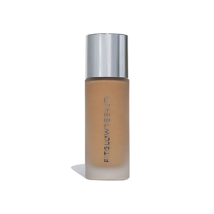 Fitglow Beauty - Natural Foundation+ Photo-Filtering Foundation | Vegan, Woman-Owned Clean Beauty (F4.7 - Tan Warm, Golden Undertones)
