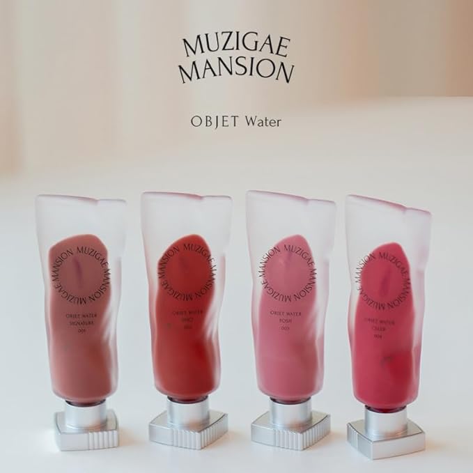 Objet Water Lip Stain Matte Lipstick – (Watery to Blurry Tint), Long-Lasting, Hydrating, Waterproof Wear – K-Beauty Liquid Lipstick for Women, Bold Red Tinted Gloss (003 POSH)