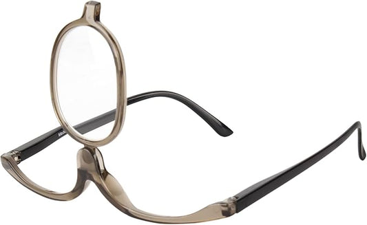 Aisi Women Magnifying Makeup Glasses Eye Make Up Spectacles Flip Down Lens Folding Cosmetic Glasses