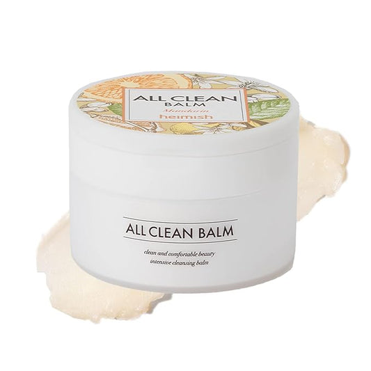 HEIMISH All Clean Balm Mandarin - Cleansing Balm, Waterproof Makeup Remover, Face Cleanser, Oil Based Cleanser, Korean Skincare with Natural Aroma Oil, Vegan, For All Skin Types, 4.0fl.oz/120ml