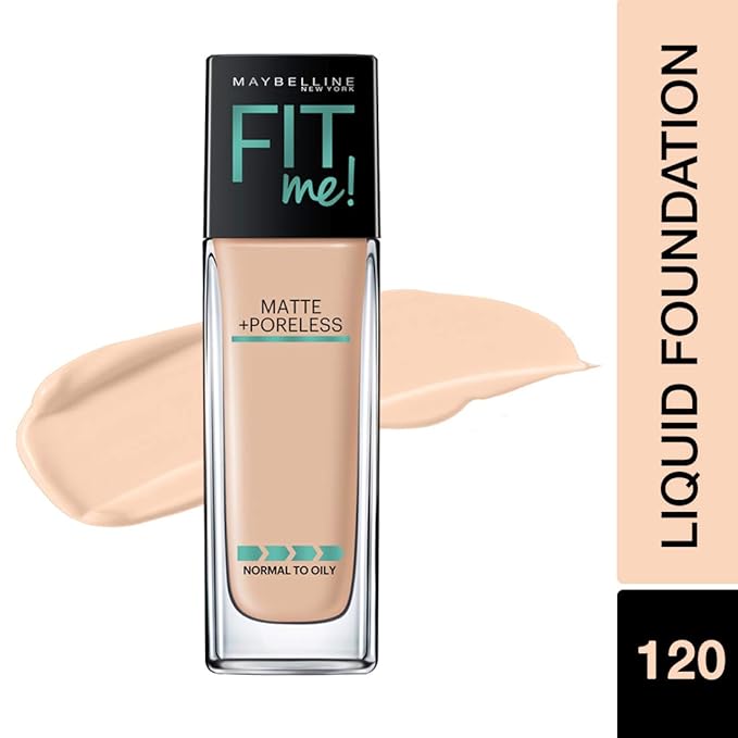 Maybelline Fit Me Matte + Poreless Liquid Foundation Makeup Bundle with Ivory and Classic Ivory, 1 Count