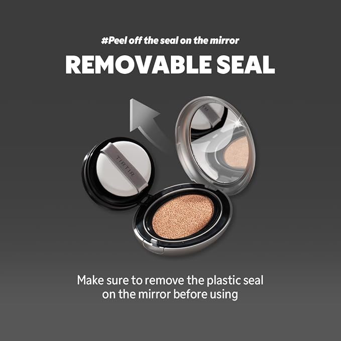 [*Mini Size*] TIRTIR Aura Glow Silver Cushion | Korean Cushion Foundation, (#33N Macchiato, 0.15 Fl Oz)