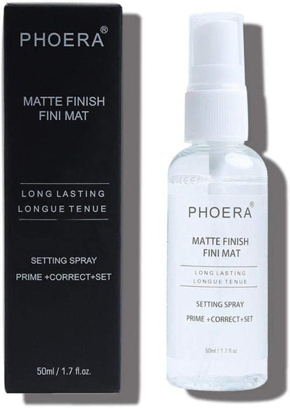 Full Coverage Makeup Set with 2x Foundation (102 Nude & 104 Buff Beige), Face Primer Gel, Cool Beige Powder & Setting Spray - Complete Face Cosmetics Kit for Women