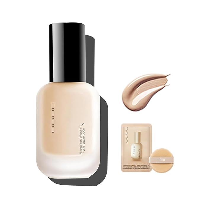 Uodo Liquid Foundation - Moisturizing Light/Matte Long Lasting, Invisible Foundation Makeup, Natural Matte W03