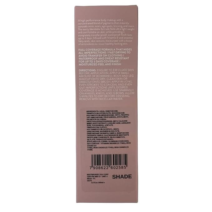 Best Bronze Bombshell Body Makeup - Tattoo Cover Up Makeup & Body Foundation Waterproof - Tattoo Concealer Waterproof for Scars, Varicose Veins Cover Up & Leg Foundation (NC11 Fair Nude)