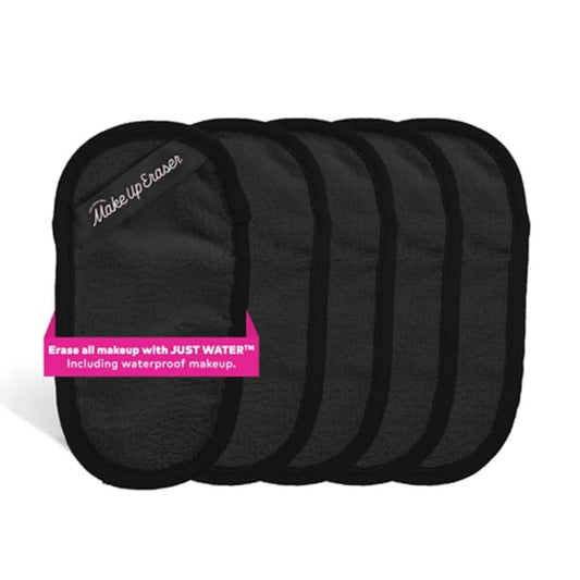 The Original MakeUp Eraser Mini PRO 5-pack, Erase All Makeup With Just Water, Including Waterproof Mascara, Eyeliner, Foundation, Lipstick, Sunscreen and More! Chic Black, 5ct.