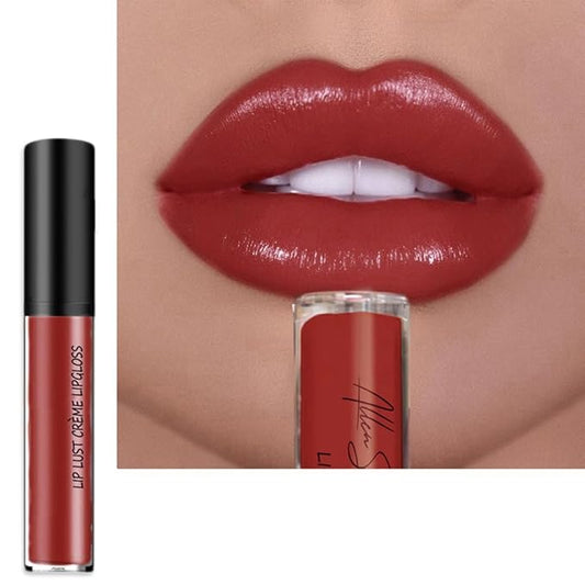 12 Colors Cream Texture Lipstick,Waterproof Creamy Lip Gloss,Non-Stick to Cup Non-Fading Long-Lasting Moisturizing Velvet Liquid,Hydrating Lip Natural Jelly Lipstick(09#,0.2Fl Oz/6ml)