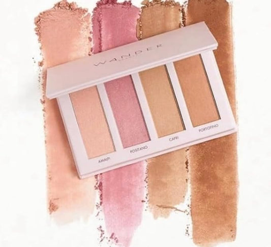 Wander Beauty Riviera Blush and Bronzer Palette, 4 Shades of Blush & Bronzer
