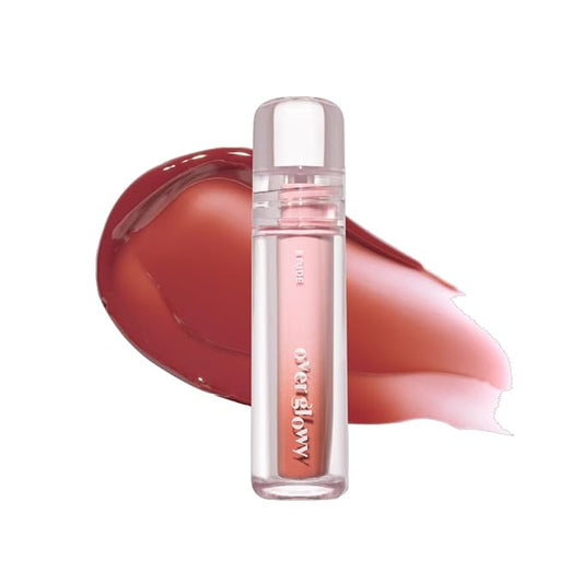 ETUDE Over Glowy Tint #4 Milk Brew | Non-Sticky Vegan Lip Tint | Moisturized & Long-lasting Lip Gloss | Daily Lip Stain for Dry Lips, Korean Makeup, K-beauty