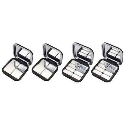 4pcs Empty Lipstick Palette DIY Lipstick Lip Balm Blusher Containers Refillable Makeup Eyeshadow Storage Case Box with Mirror