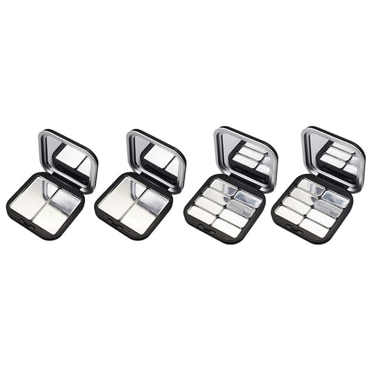 4pcs Empty Lipstick Palette DIY Lipstick Lip Balm Blusher Containers Refillable Makeup Eyeshadow Storage Case Box with Mirror