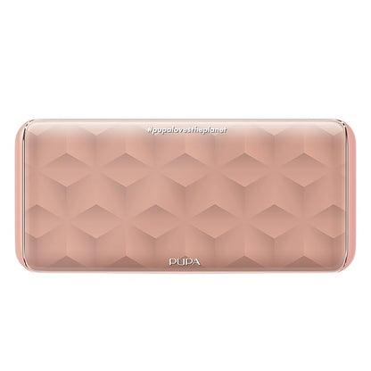 Pupa Milano Make-Up Palette M, 001 Pink, 0.42 oz - Eyeshadow Palette with Matte, Shimmer, Metallic Finishes - Highly Pigmented Eyeshadow, Blush Palette - 11 Blendable Eye Makeup Shades - Talc-Free